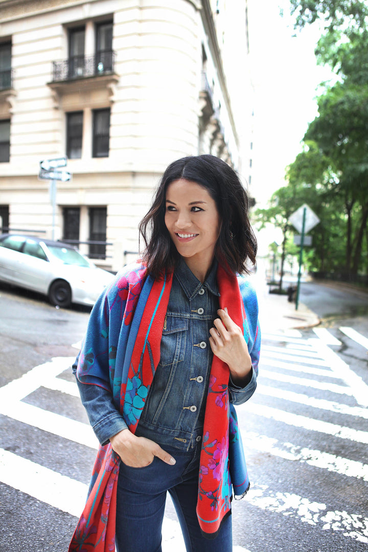 Reversible Praachy Bright Floral Scarf