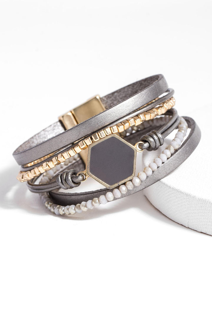 Hexa Leather Bracelet
