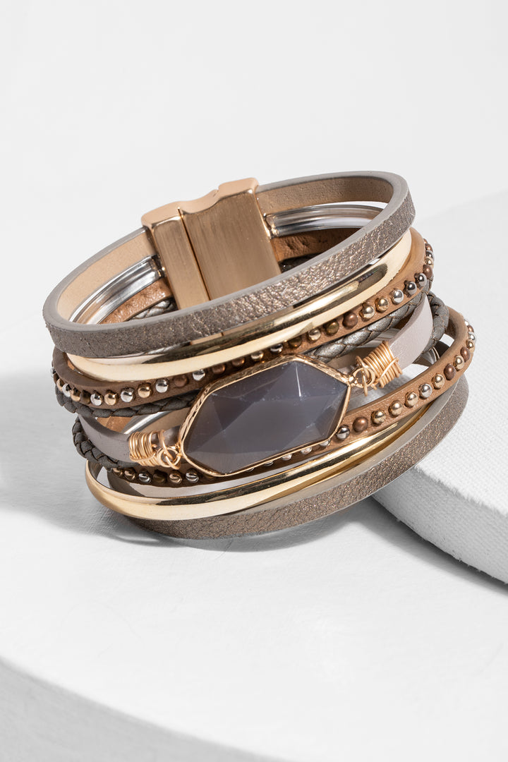 Midnight Tropic Leather Bracelet