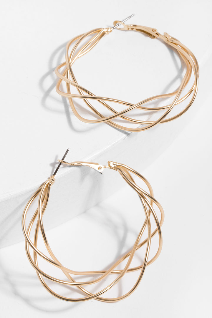 Multi Surface Hoop Earring