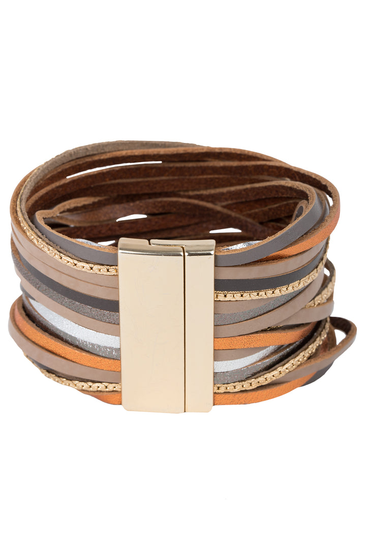 On the Line Leather Bracelet