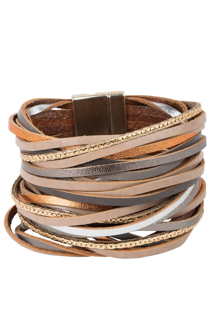 On the Line Leather Bracelet