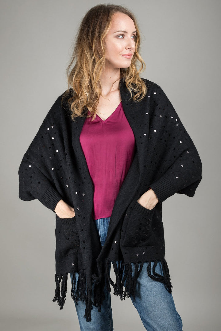 Party Sequined Pocket Kimono