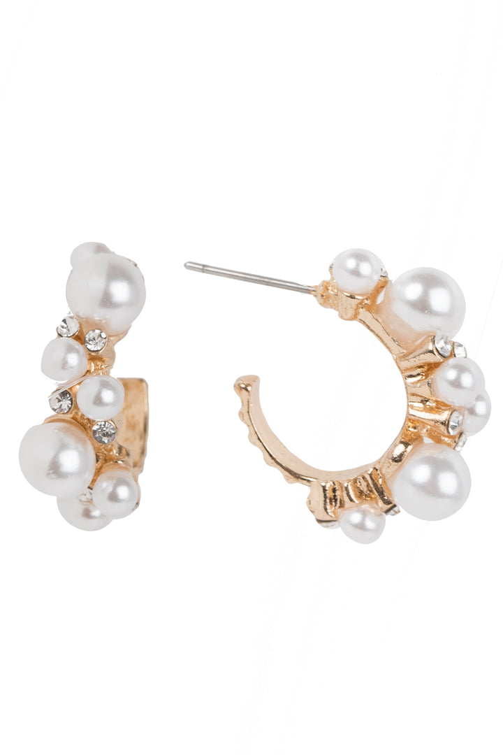 Scatter Pearl Hoop Earring