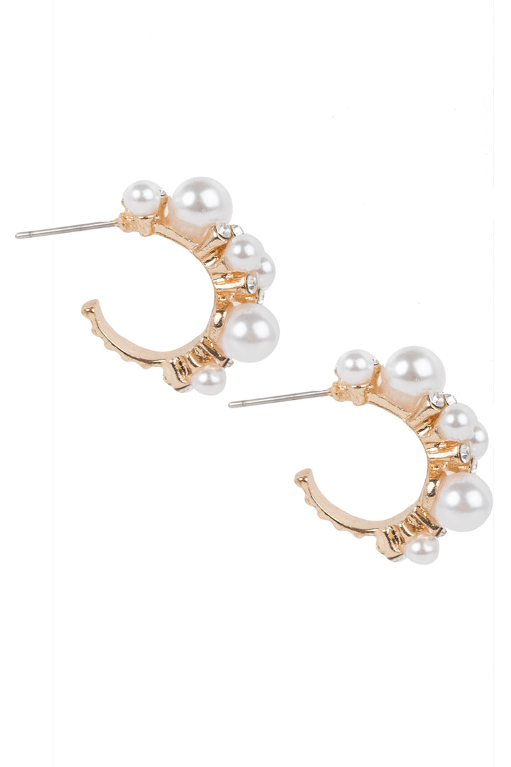 Scatter Pearl Hoop Earring