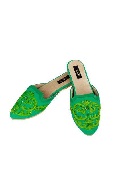 Pool Embroidered Shoes