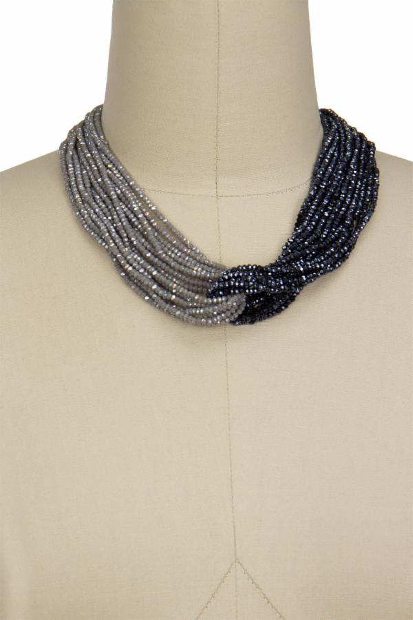 Two Tone Crystal Necklace