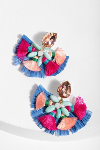 Multi Tassel Fiesta Earring