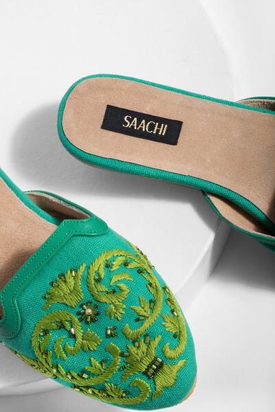 Pool Embroidered Shoes