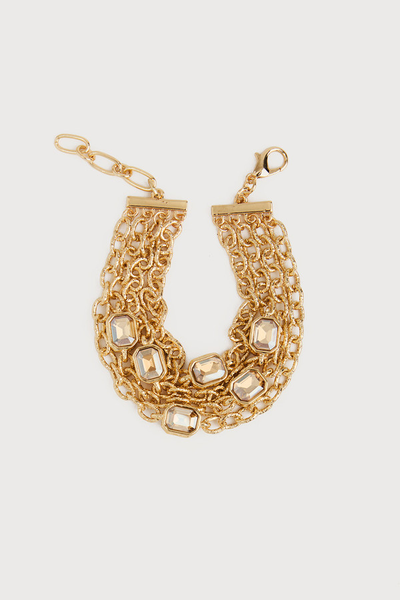 Multi Chain Crystal Bracelet