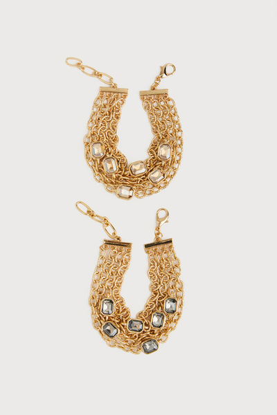 Multi Chain Crystal Bracelet