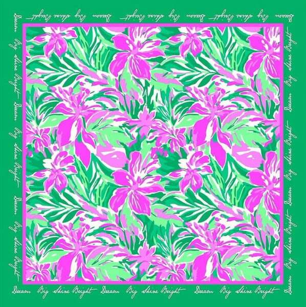 Animal Print Bandana - Aqua