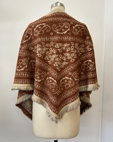 Paisley Fringe Triangle Scarf