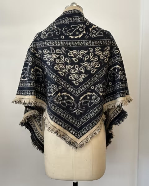 Paisley Fringe Triangle Scarf