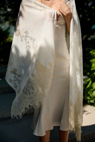 Luminous Lace Shimmer Scarf