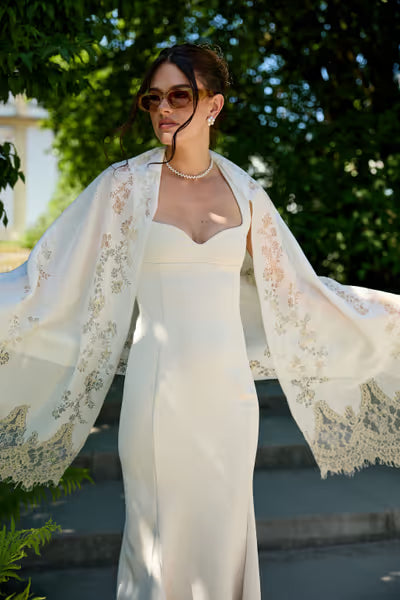 Luminous Lace Shimmer Scarf