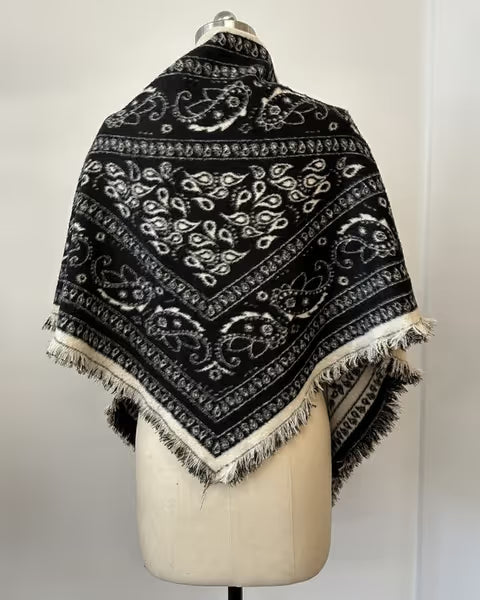 Paisley Fringe Triangle Scarf