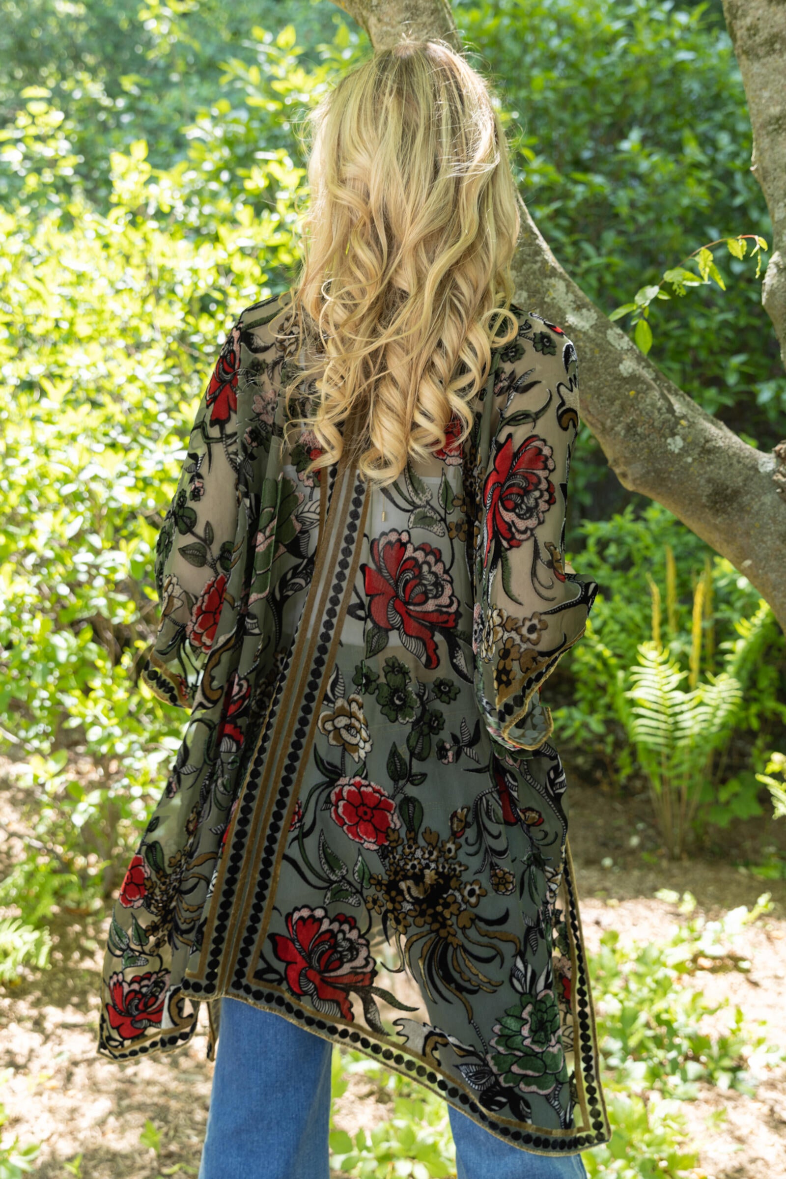 Velvet Muse Burnout Kimono