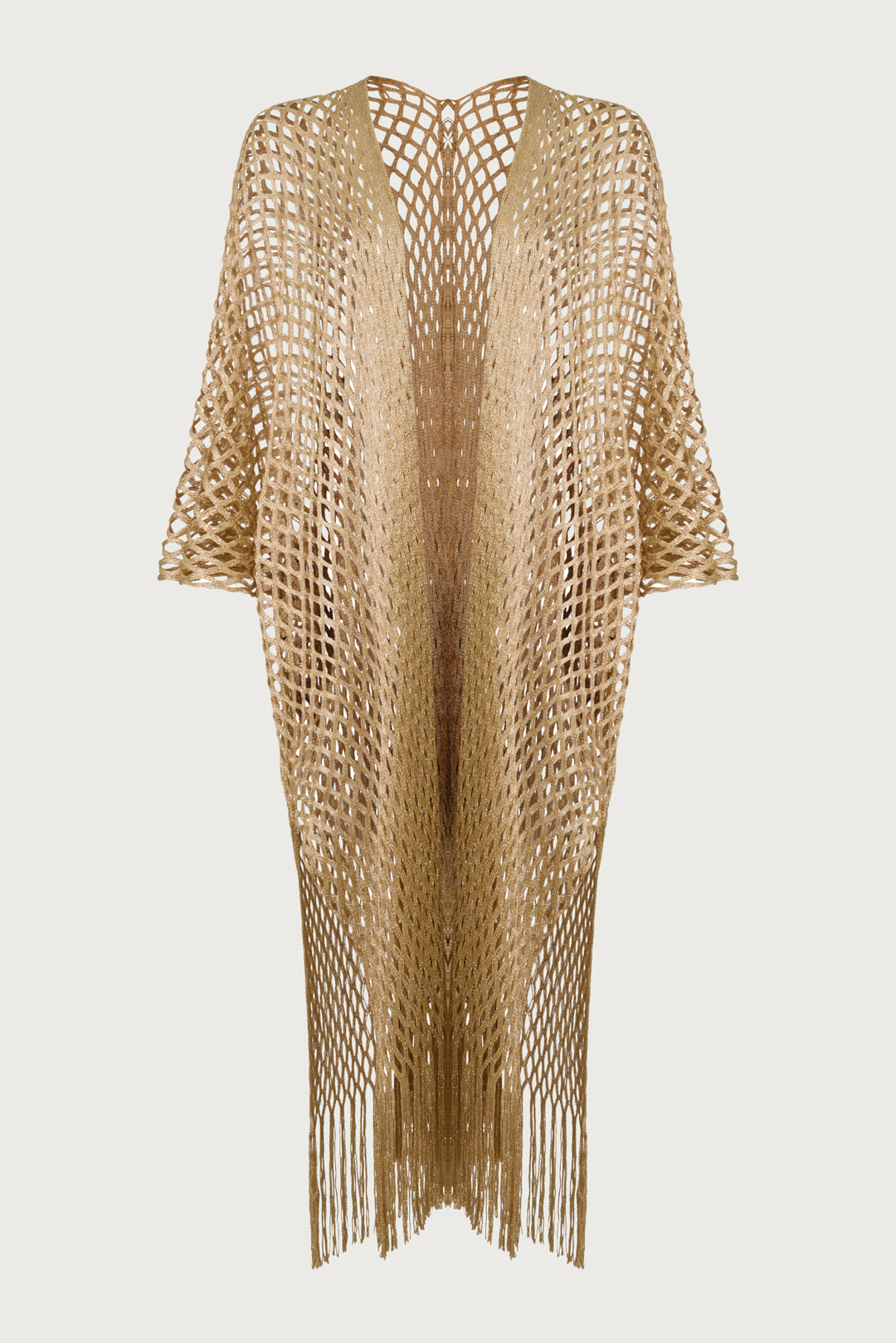 Metallic Fringe Kimono