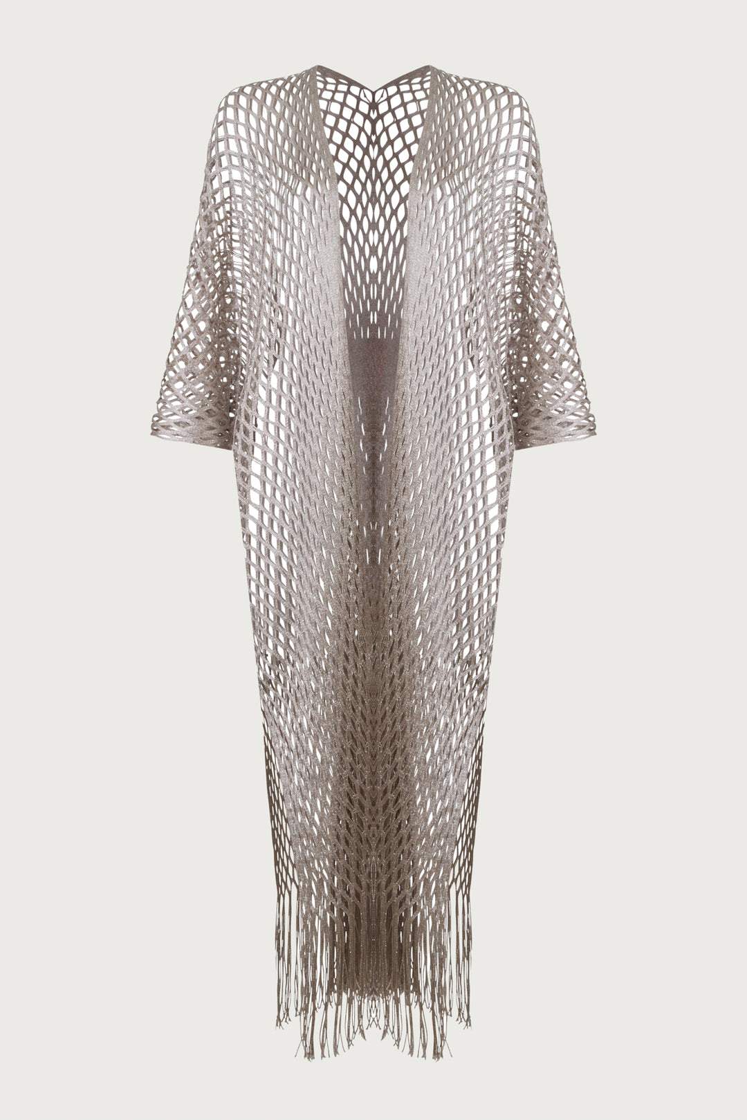 Metallic Fringe Kimono