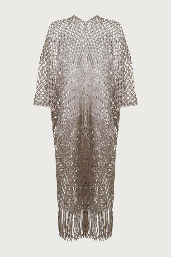 Metallic Fringe Kimono