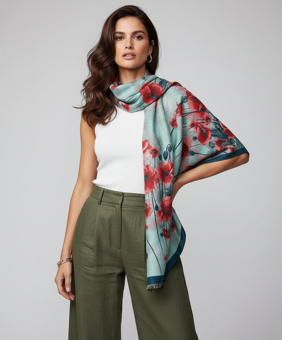 Poppy Bold Reversible Scarf