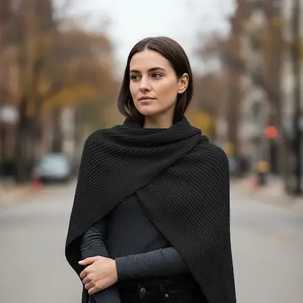 Drapey Ribbed Shawl