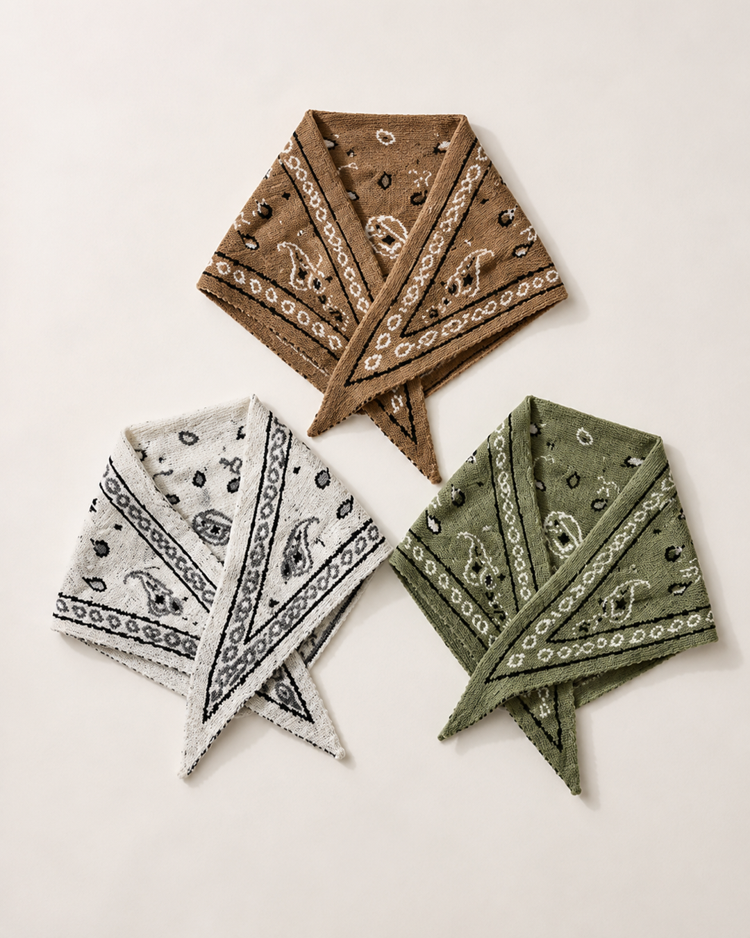 Paisley Pull Through Triangle Scarf