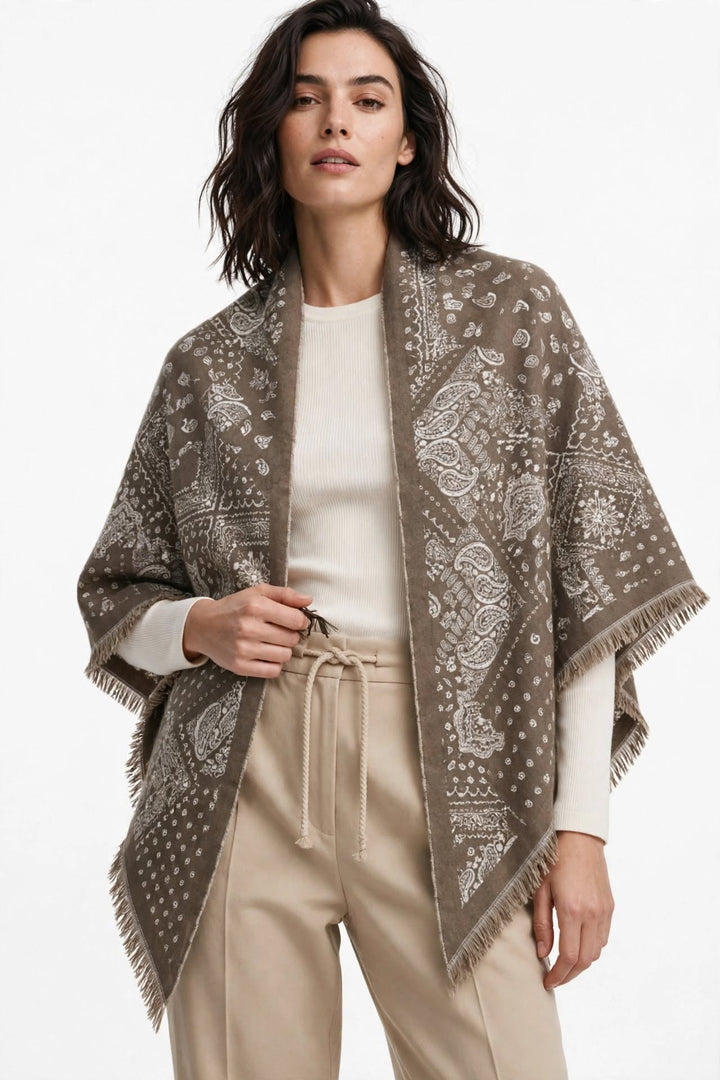 Patchwork Paisley Triangle Wrap