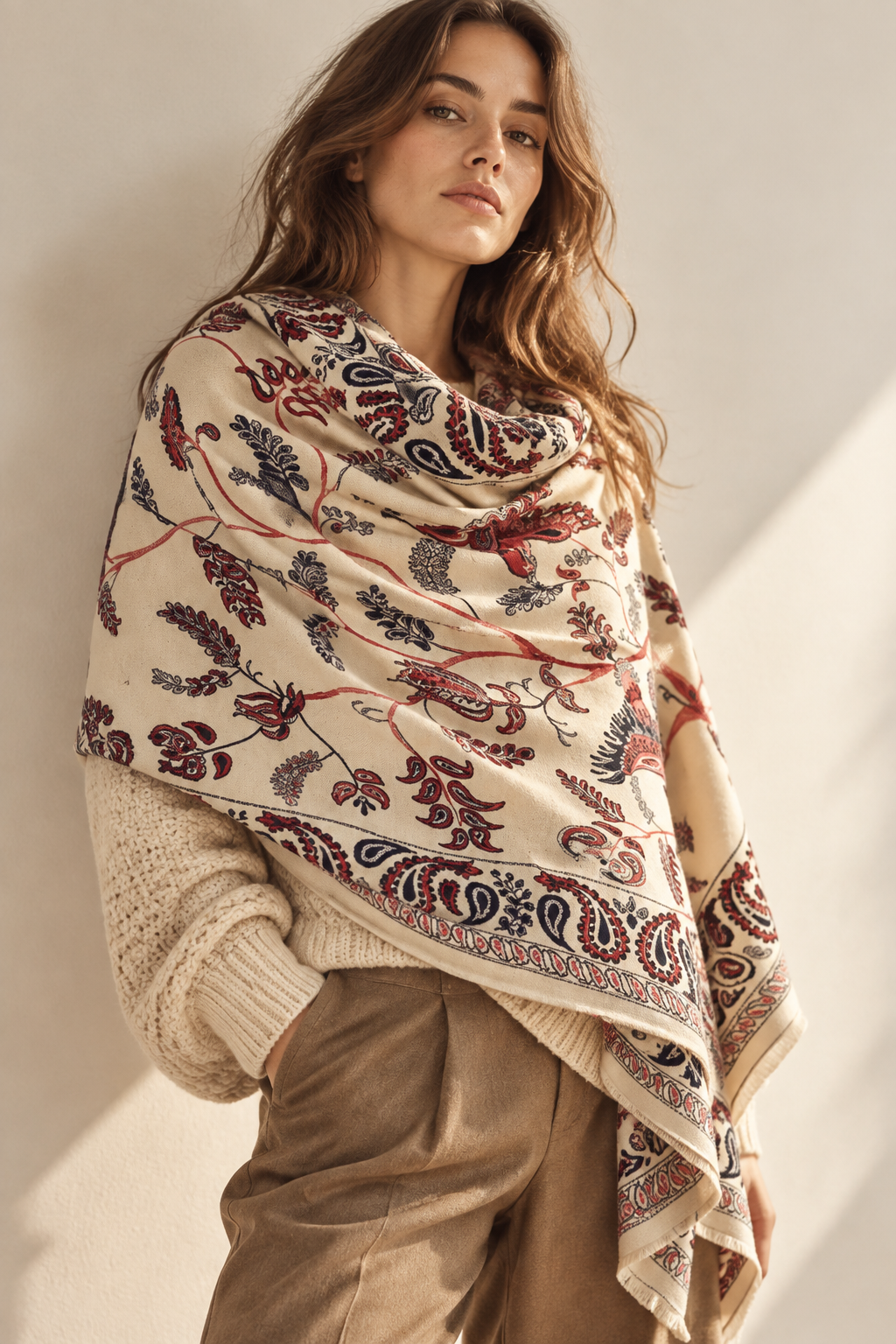 Birds Paisley Motif Reversible