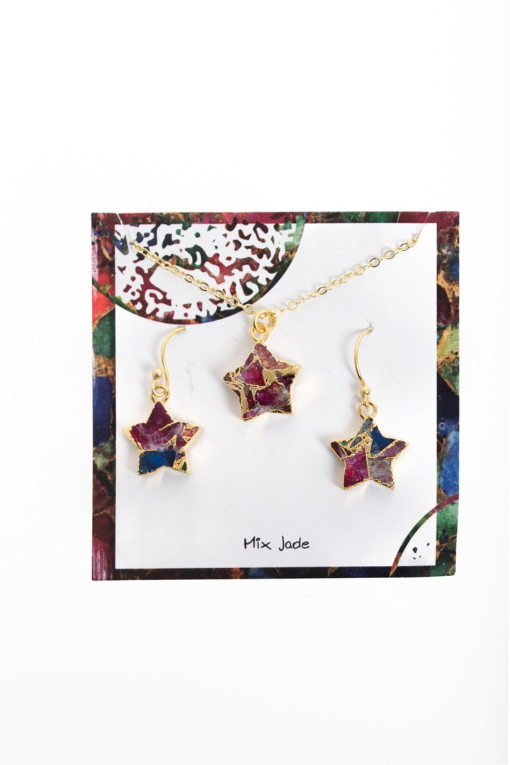 Mojave Mini Star Earring and Necklace Set