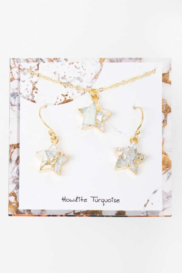 Mojave Mini Star Earring and Necklace Set