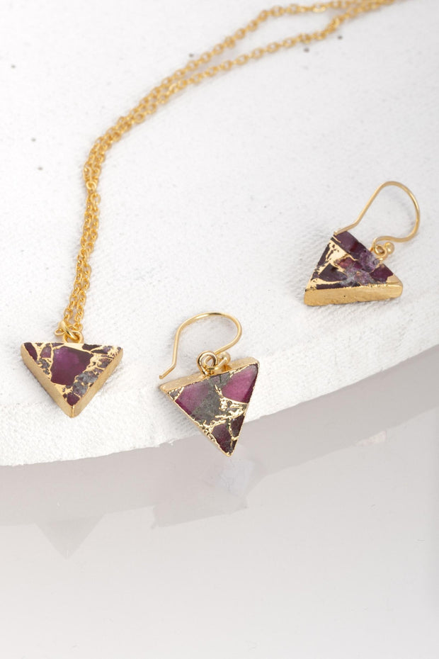 Mojave Mini Triangle Earring and Necklace Set