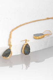 Mini Gemstone Earring & Necklace Set