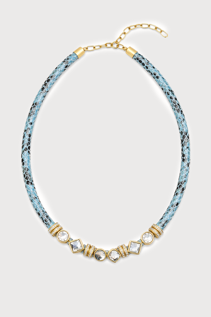 Bling Charm Leather Necklace