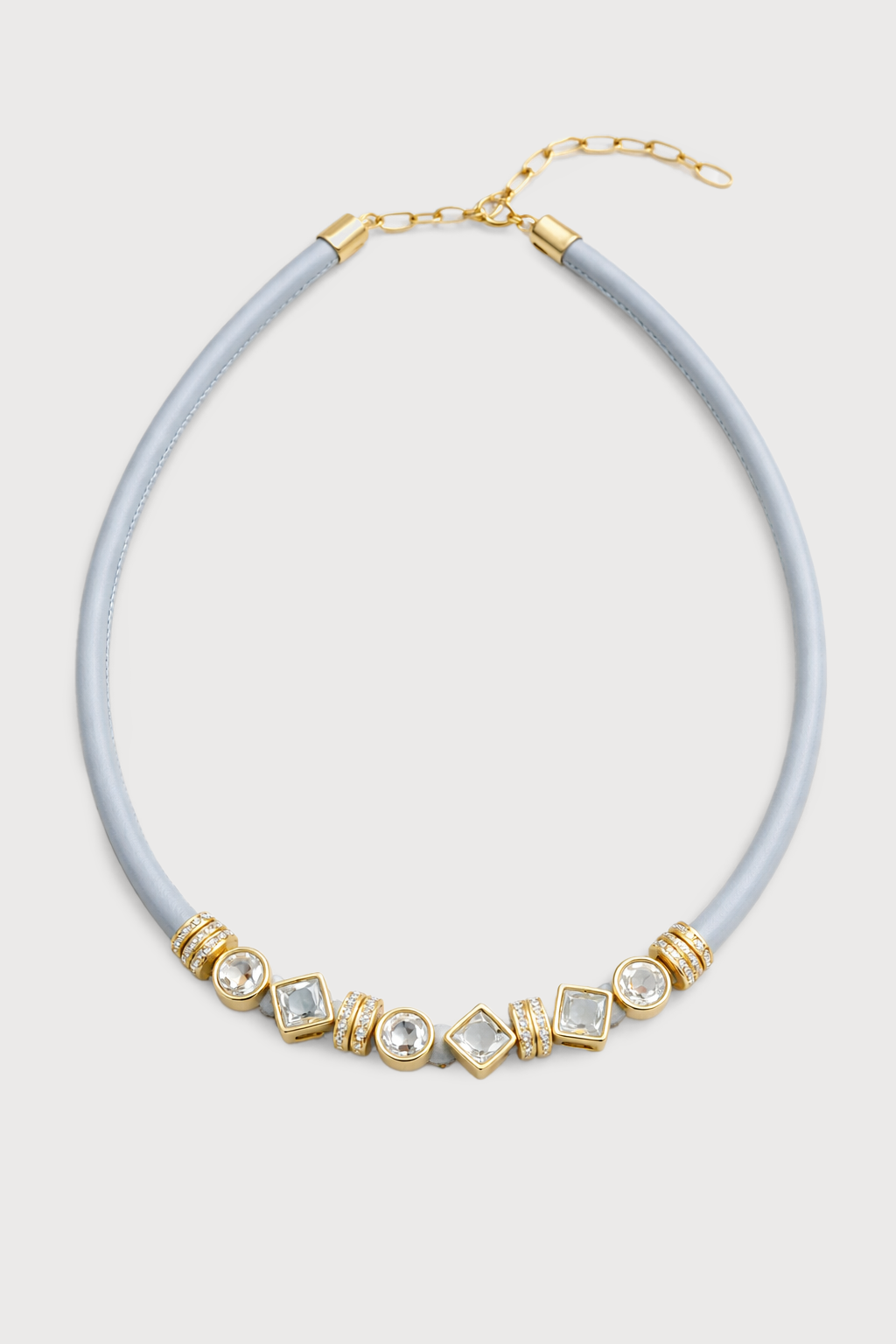 Bling Charm Leather Necklace