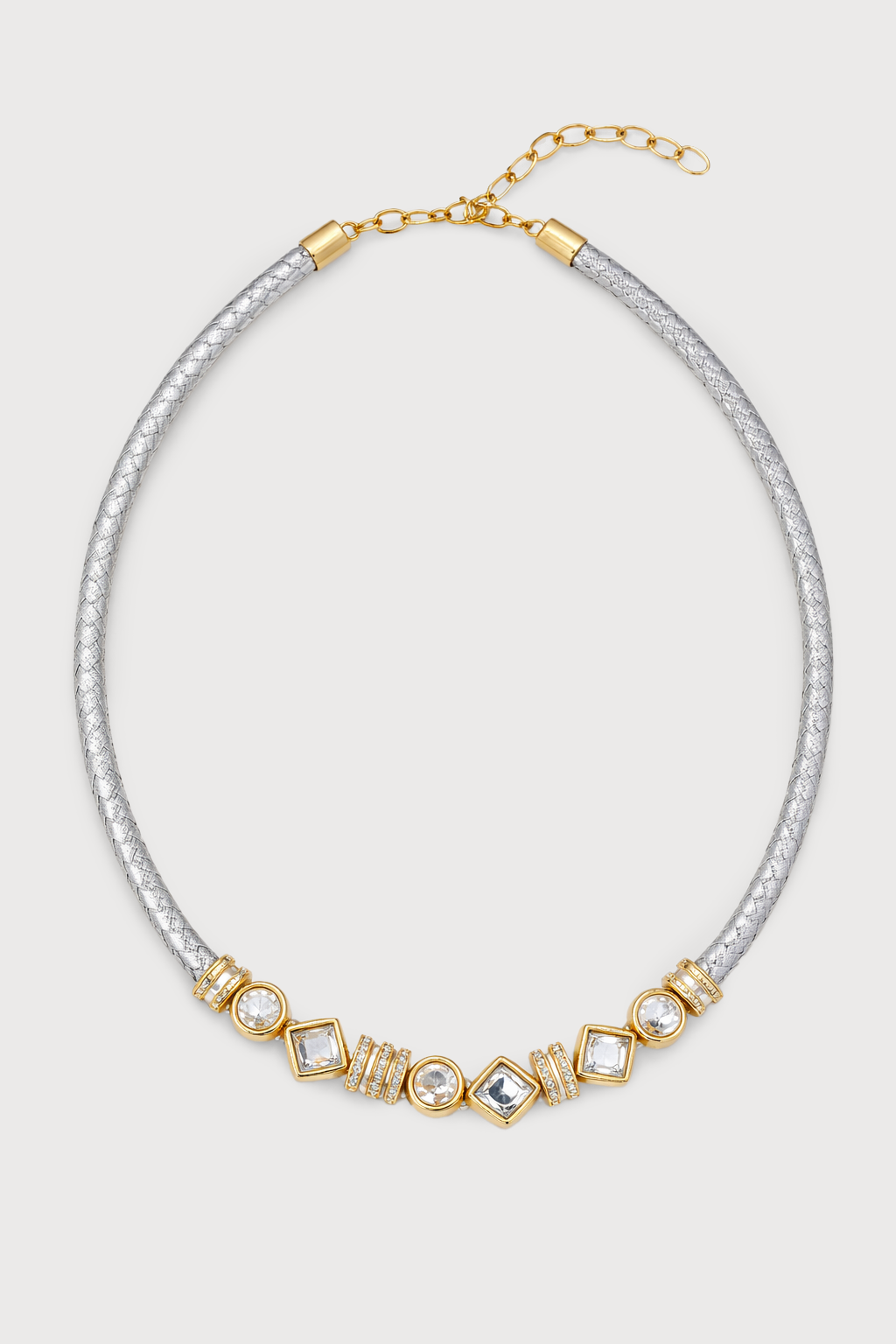 Bling Charm Leather Necklace