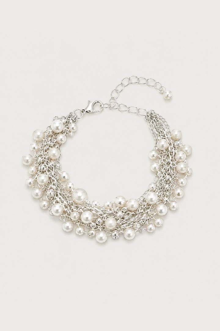 Cascading Pearl Statement Bracelet