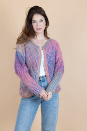 Knitted Basket Weave Cardigan