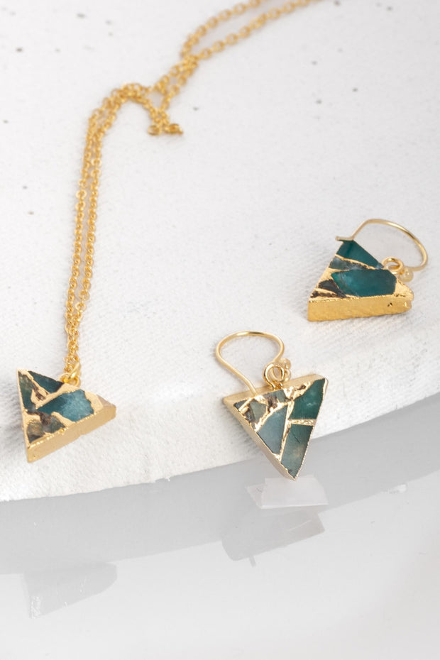 Mojave Mini Triangle Earring and Necklace Set