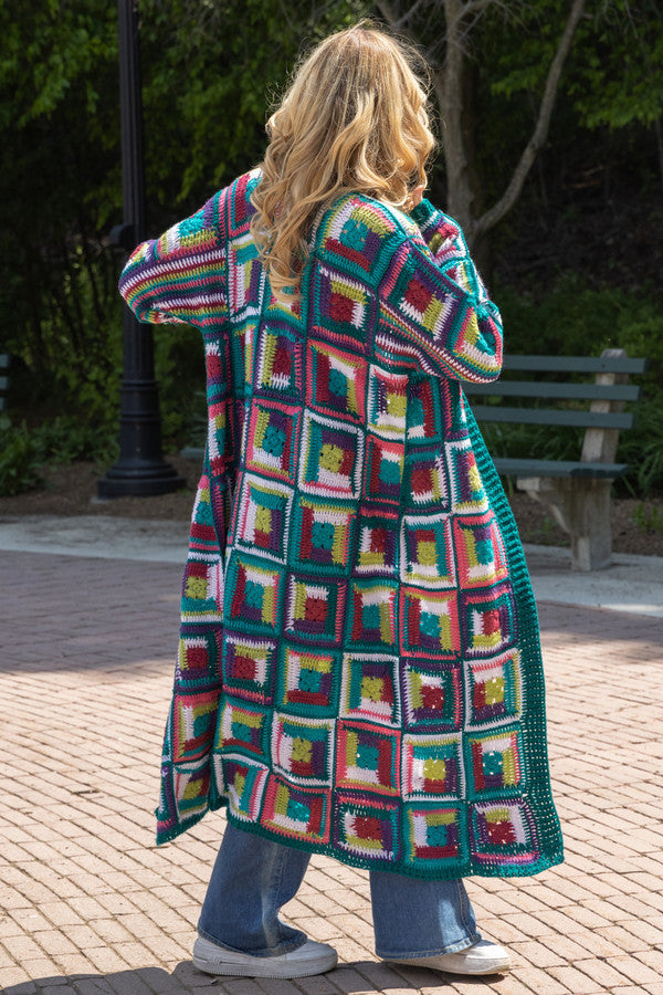 Marrakesh Crochet Long Jacket