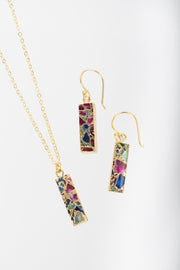 Mojave Mini Rectangle Earring and Necklace Set
