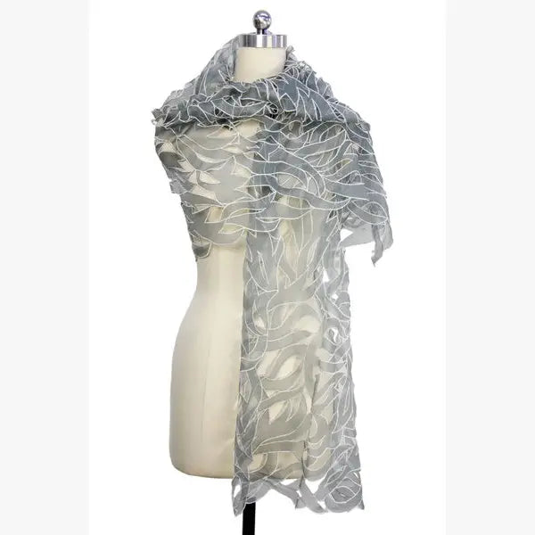 Transparent Cut Out Design Scarf
