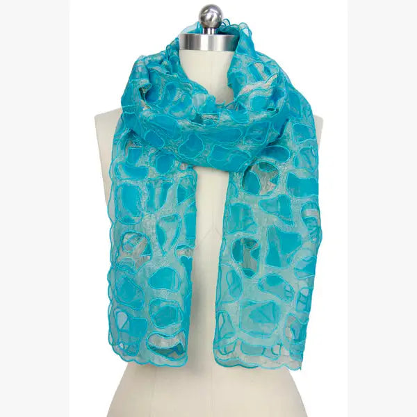 Transparent Leopard Print Silk Wrap Scarf