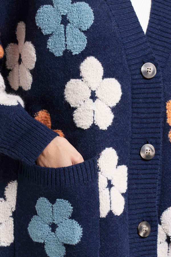 Autumn Floral Knit Cardigan