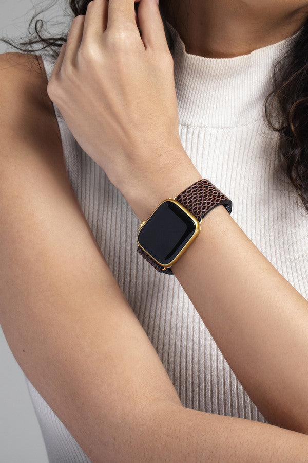 Fish Scale Leather Apple Watch Band