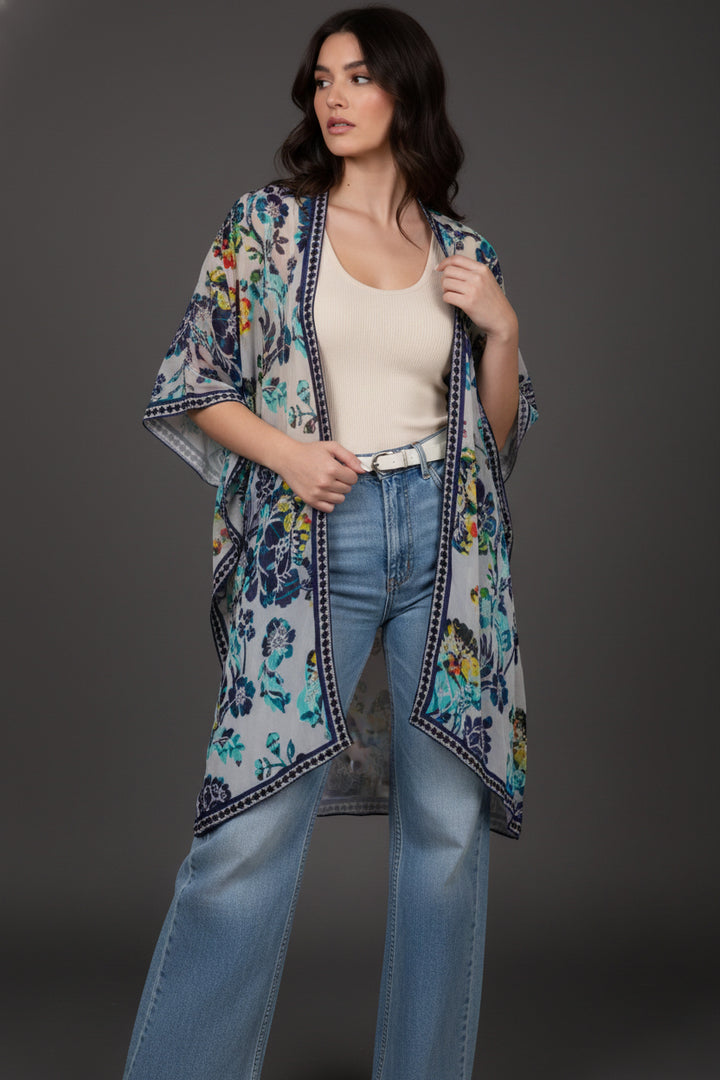 Velvet Muse Burnout Kimono
