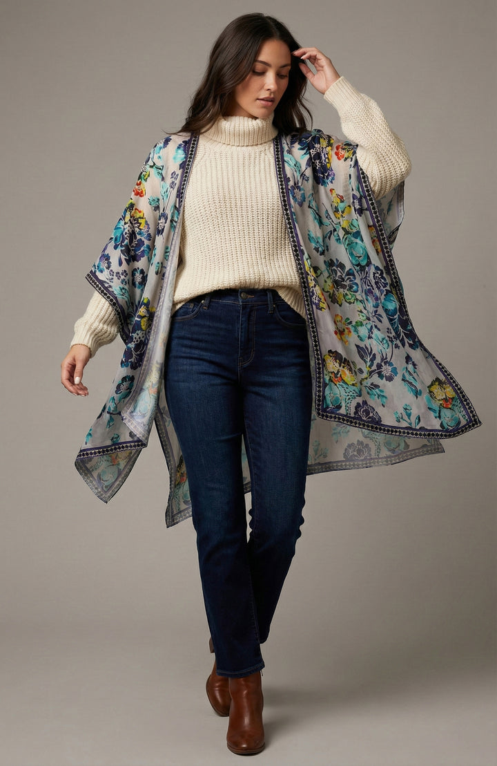 Velvet Muse Burnout Kimono