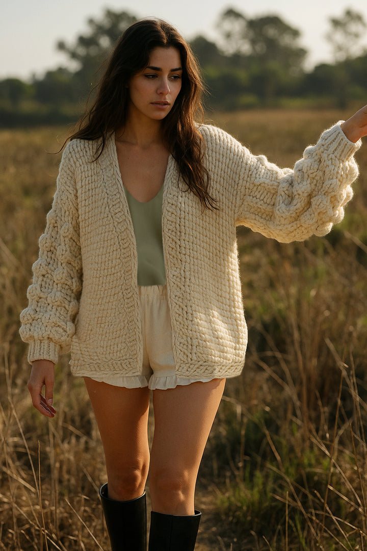 Bauble Sleeve Knit Kimono