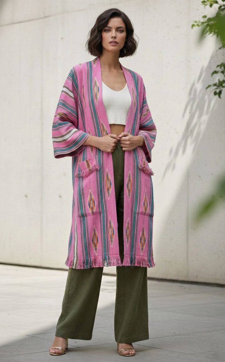 Margarita Ikat Striped Jacket Kimono